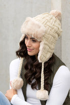 Cable Weave Pom Trapper Hat Aili's Corner