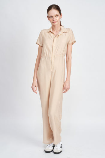 SHORT SLEEVE JUMPSUIT WITH OPEN BACK Emory Park