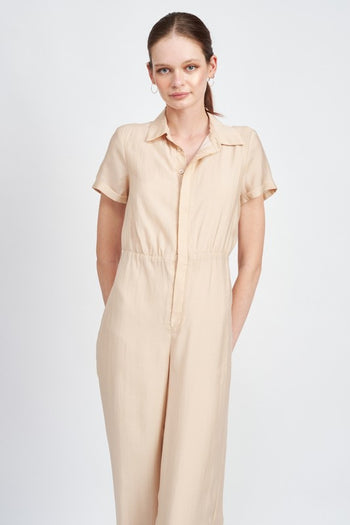 SHORT SLEEVE JUMPSUIT WITH OPEN BACK Emory Park