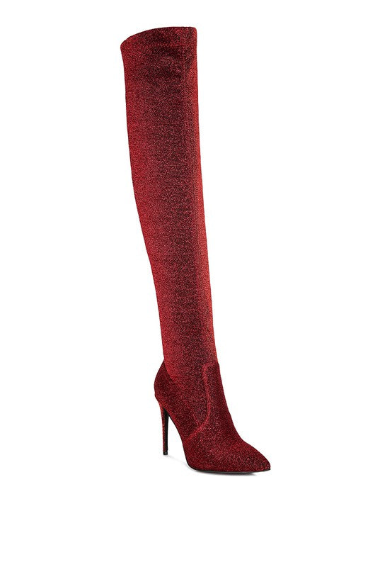 Tigerlily High Heel Knitted Long Boots Rag Company