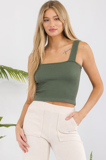 Seamless Textured Crop Tank Yelete