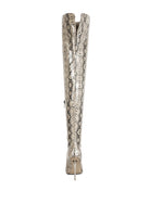 High Drama Snake print Stiletto Long Boots Rag Company