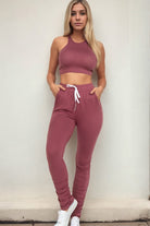 Crop Top & Ruched Drawstring Pants Set Capella