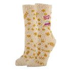 Womens Fuzzy Crew Socks - Fluffy Birthday Oooh Yeah Socks