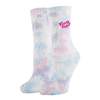 Womens Fuzzy Crew Socks - Fluffy Stuff Oooh Yeah Socks