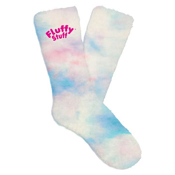 Womens Fuzzy Crew Socks - Fluffy Stuff Oooh Yeah Socks