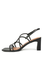 Andrea Knotted Straps Block Heeled Sandals Rag Company