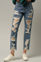 PREMIUM HEAVY DISTRESSED STRAIGHT JEANS Insane Gene