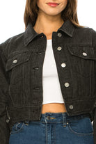 Women's Washed Denim Jacket Annva USA