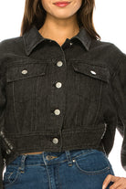 Women's Washed Denim Jacket Annva USA