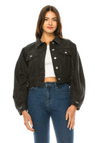 Women's Washed Denim Jacket Annva USA