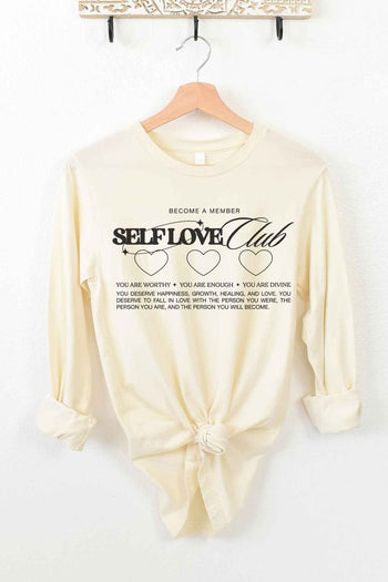 SELF LOVE CLUB LONG SLEEVE TEE ALPHIA