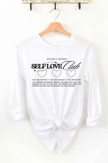 SELF LOVE CLUB LONG SLEEVE TEE ALPHIA