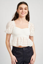 SMOCKED BABYDOLL TOP Emory Park