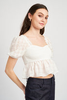 SMOCKED BABYDOLL TOP Emory Park