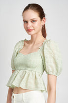 SMOCKED BABYDOLL TOP Emory Park