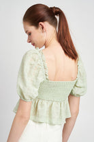 SMOCKED BABYDOLL TOP Emory Park