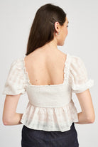 SMOCKED BABYDOLL TOP Emory Park