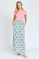 Short Sleeve Floral Maxi Dress EG fashion