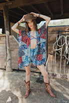 Allover Floral Print Kimono Leto Accessories