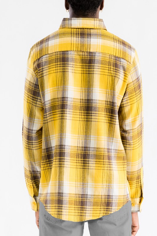 Regular Fit Checker Plaid Flannel Long Sleeve WEIV