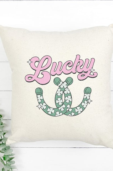 Lucky Horseshoes Pillow Cover City Creek Prints
