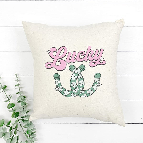 Lucky Horseshoes Pillow Cover City Creek Prints