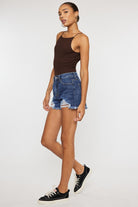 High Rise Mom Shorts - KC9145D Kan Can USA