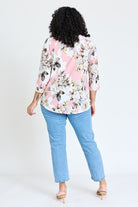 Plus Floral Bottom Knot Tunic EG fashion