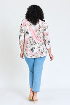 Plus Floral Bottom Knot Tunic EG fashion