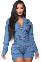 SEXY DENIM ROMPER By Claude