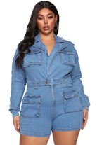 SEXY DENIM ROMPER By Claude