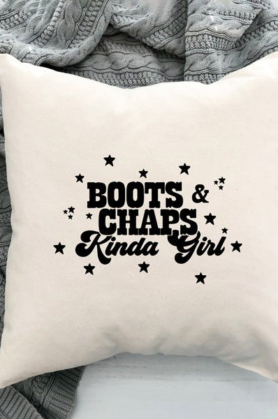 Boots and Chaps Kind Girl Pillow Cover City Creek Prints