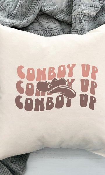 Cowboy Up Stacked Pillow Cover City Creek Prints