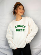 Lucky Babe St Patricks Day Sweatshirt Ocean and 7th