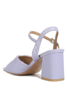 NICHOLAS Pleated Strap Block Heel Sandals Rag Company