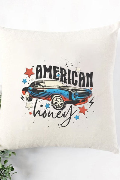 American Car Honey Pillow Cover City Creek Prints