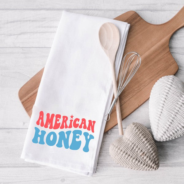 American Honey Wavy Tea Towel City Creek Prints