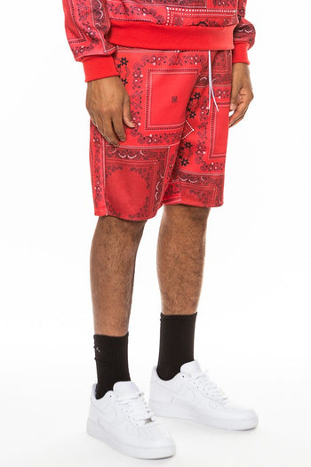 Weiv Mens Paisley Bandana Print Shorts WEIV