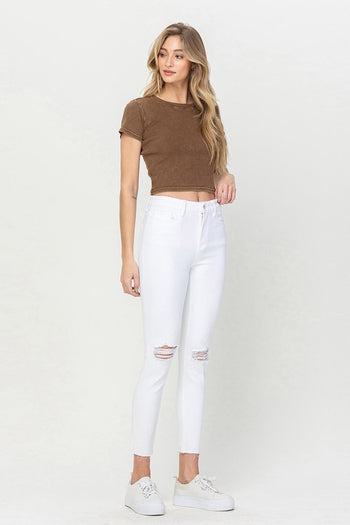 HIGH RISE CROP SKINNY VERVET by Flying Monkey