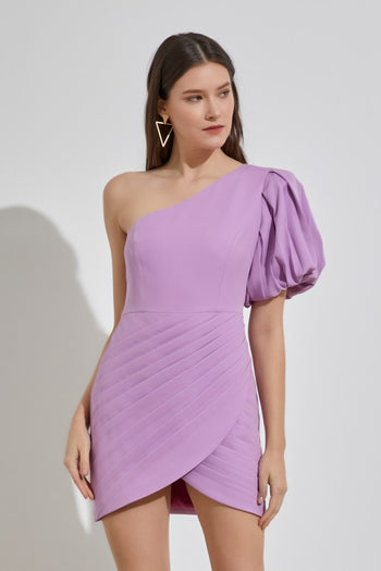 ONE SHOULDER RUFFLE DRESS Do + Be Collection