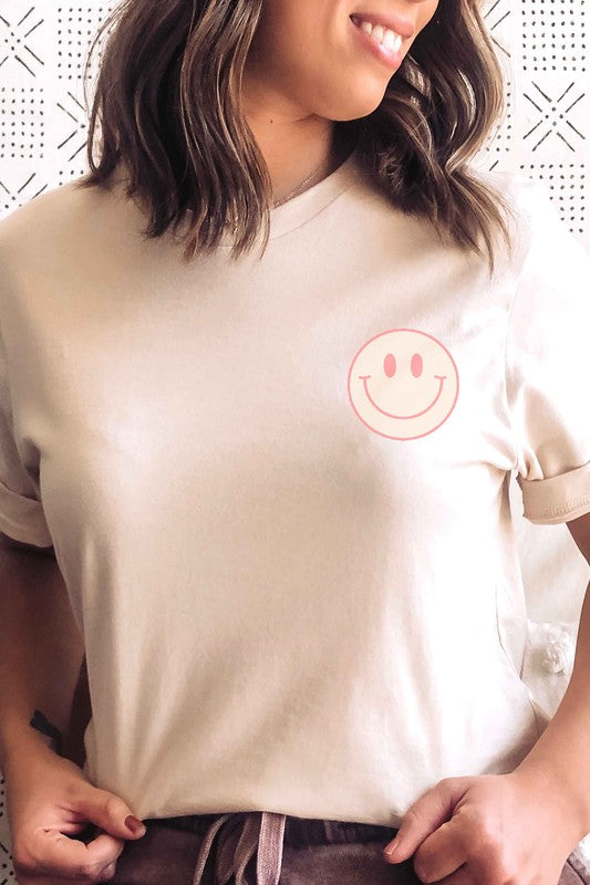 F/B POCKET BRIDE HAPPY FACE GRAPHIC TEE BLUME AND CO.