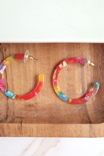 Camy Hoops - Rainbow Confetti Spiffy & Splendid