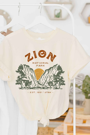 ZION NATIONAL PARK GRAPHIC TEE BLUME AND CO.