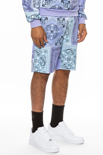 Weiv Mens Paisley Bandana Print Shorts WEIV