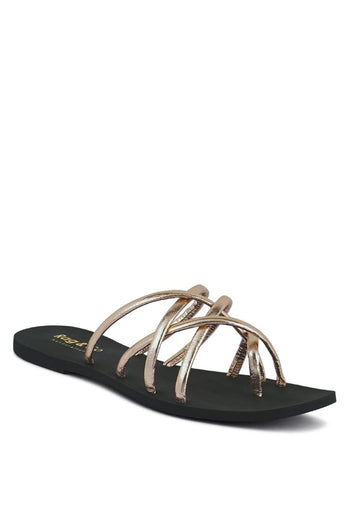 SWEETIN Strappy Flat Slip On Sandals Rag Company