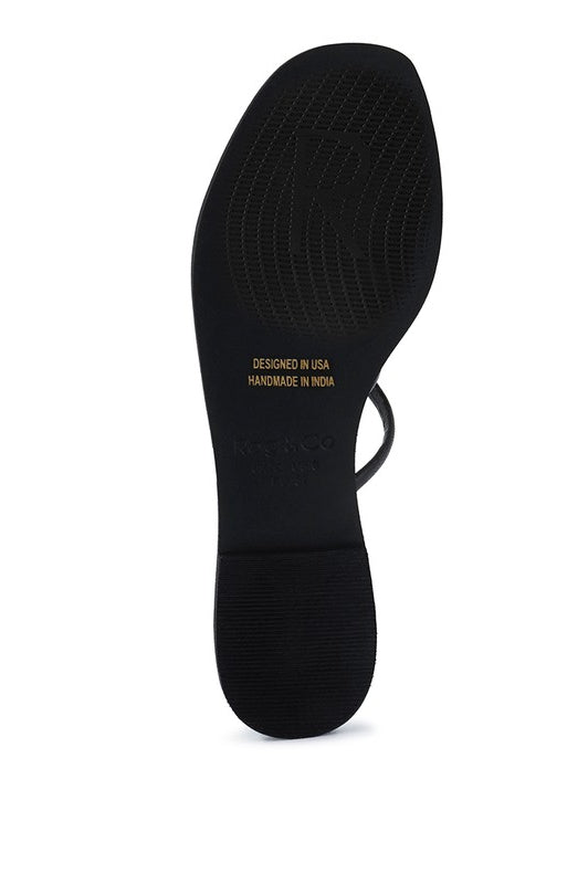 SWEETIN Strappy Flat Slip On Sandals Rag Company