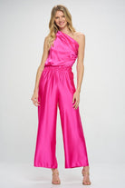 Silky Satin One Shoulder Ruched Top Renee C.