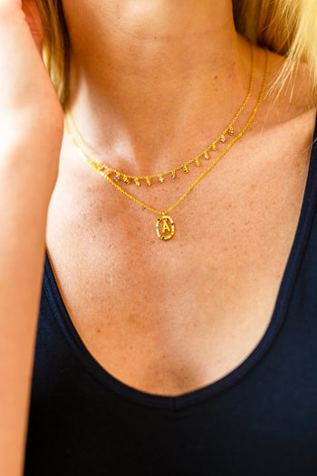 Mi Amor Gold Dipped Initial Necklace Ave Shops