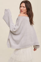 Light Weight Wide Neck Crop Pullover Knit Sweater Listicle